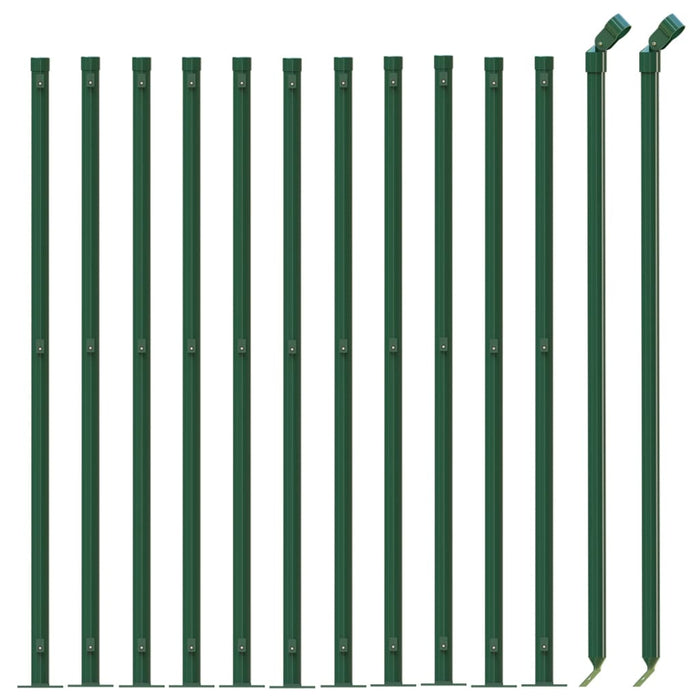 Recinzione a Rete con Flangia Verde 1x25 m 153945