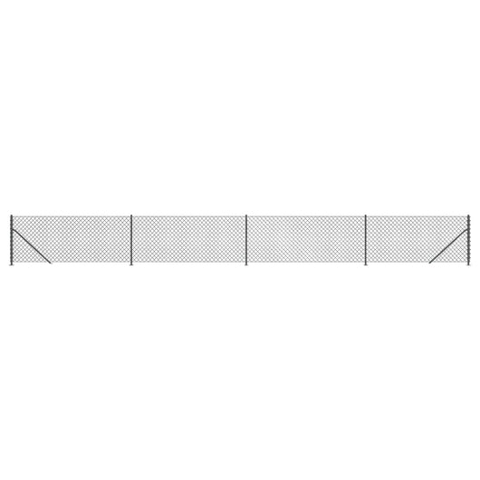 Recinzione a Rete con Flangia Antracite 0,8x10 m 153984