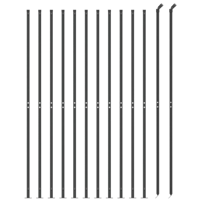 Recinzione a Rete con Flangia Antracite 1,4x25 m 153995