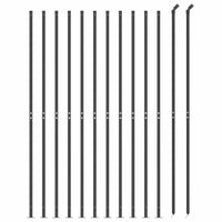 Recinzione a Rete con Flangia Antracite 1,6x25 m 153996