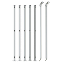 Recinzione a Rete con Flangia Argento 0,8x10 m