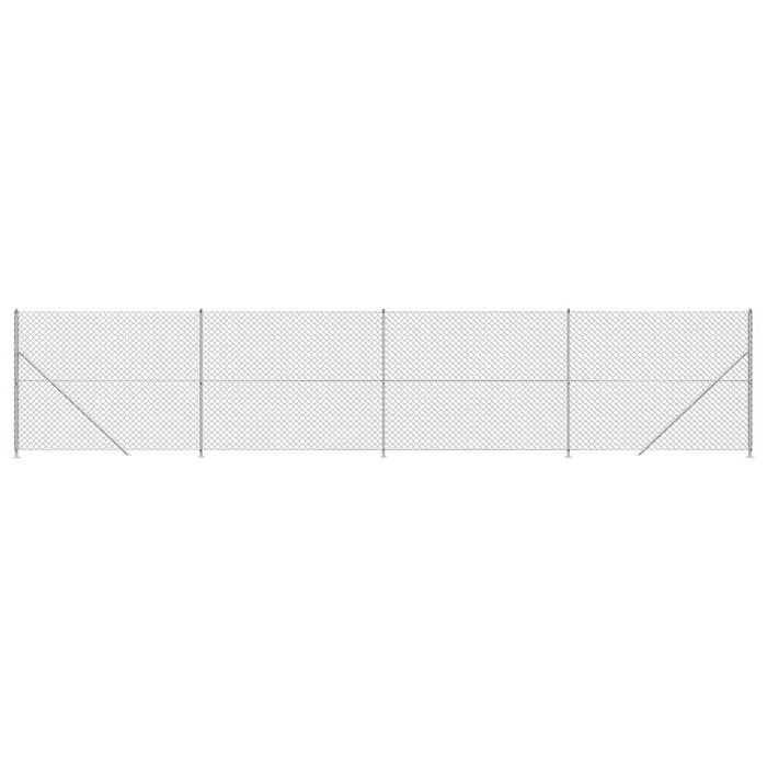 Recinzione a Rete con Flangia Argento 1,4x10 mcod mxl 71108