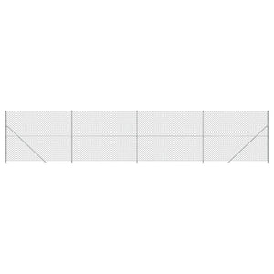 Recinzione a Rete con Flangia Argento 2x10 m 154038