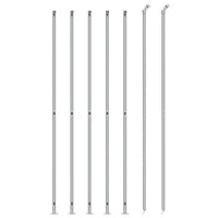 Recinzione a Rete con Flangia Argento 2x10 m 154038