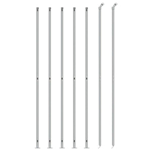 Recinzione a Rete con Flangia Argento 2x10 m 154038