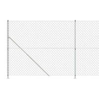 Recinzione a Rete con Flangia Argento 2x10 m 154038