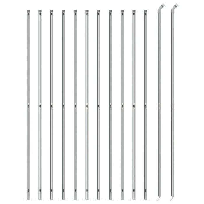 Recinzione a Rete con Flangia Argento 1,6x25 mcod mxl 119073