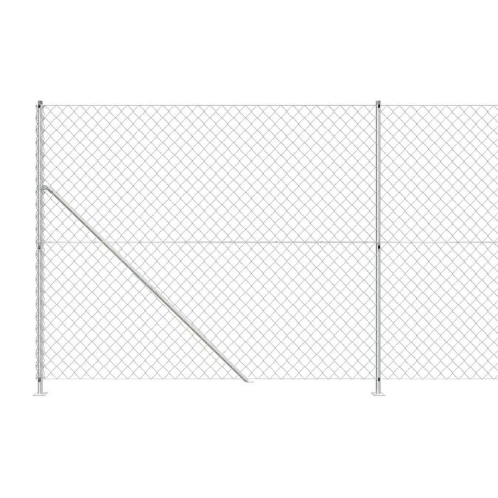 Recinzione a Rete con Flangia Argento 1,6x25 m 154044