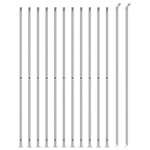 Recinzione a Rete con Flangia Argento 1,8x25 m 154045