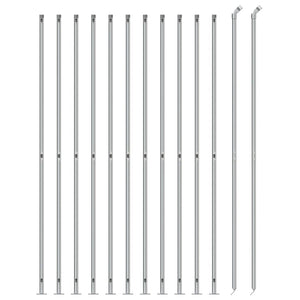Recinzione a Rete con Flangia Argento 2x25 m 154046