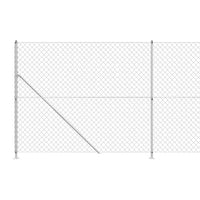 Recinzione a Rete con Flangia Argento 2,2,25 m 154047