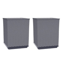 Vaso per fioriera aiuola rialzata piante fiori giardino terrazze set da 2 30 x 30 x 37 cm polipropilene grigio 02_0038924