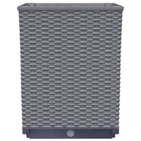 Vaso per fioriera aiuola rialzata piante fiori giardino terrazze set da 2 30 x 30 x 37 cm polipropilene grigio 02_0038924