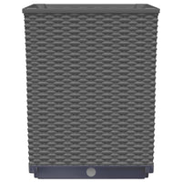 Vassoio per fioriera aiuola rialzata piante fiori giardino terrazze set da 2 30 x 30 x 37 cm polipropilene nero 02_0038926