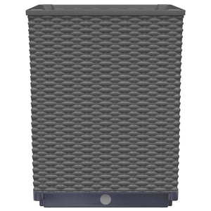 Vassoio per fioriera aiuola rialzata piante fiori giardino terrazze set da 2 30 x 30 x 37 cm polipropilene nero 02_0038926