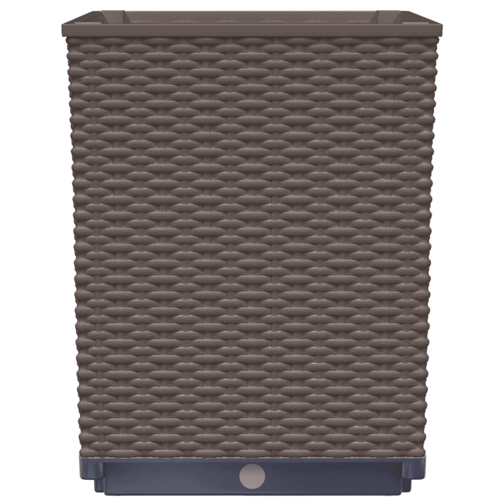 Fioriere 2 pz Marroni 30x30x37 cm in Polipropilene 364184