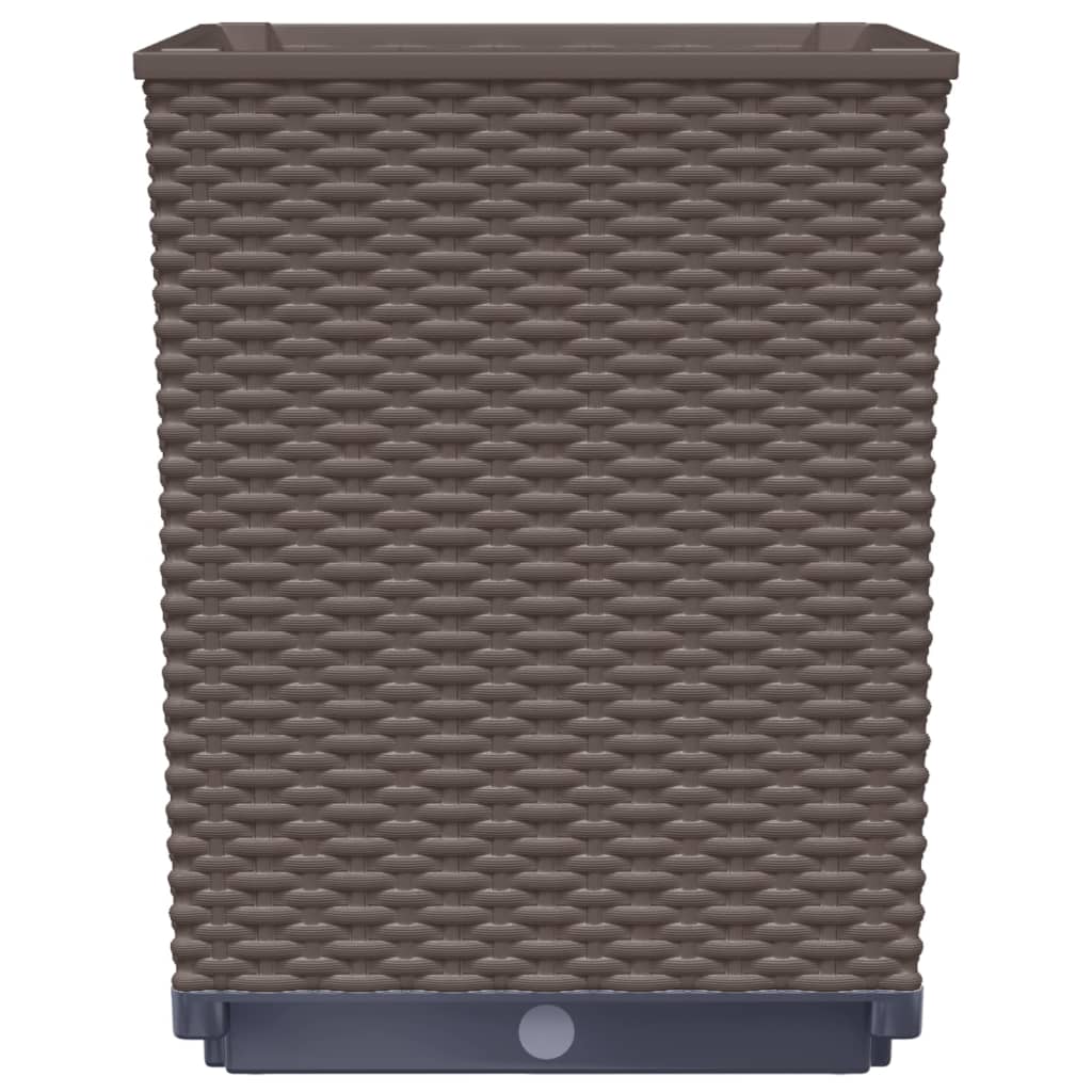 vidaXL Fioriere 4 pz Marroni 30x30x37 cm in Polipropilene