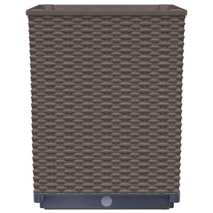 vidaXL Fioriere 4 pz Marroni 30x30x37 cm in Polipropilene