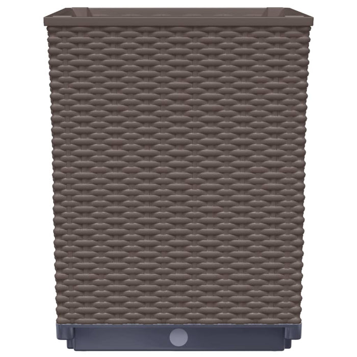 vidaXL Fioriere 4 pz Marroni 30x30x37 cm in Polipropilene
