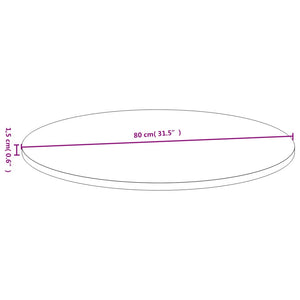 Piano del Tavolo Ø80x1,5 cm in Bambù 352676