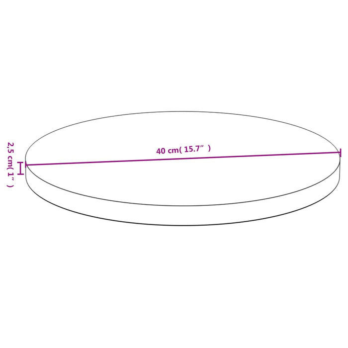 Piano del Tavolo Ø40x2,5 cm in Bambù 352679