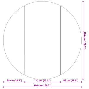 Telo Sotto Piscina Grigio Chiaro Ø306 cm Geotessile Poliestere 94216
