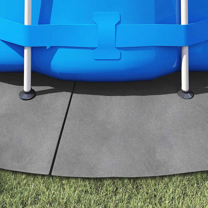 Telo Sotto Piscina Grigio Chiaro Ø428 cm Geotessile Poliestere 94219