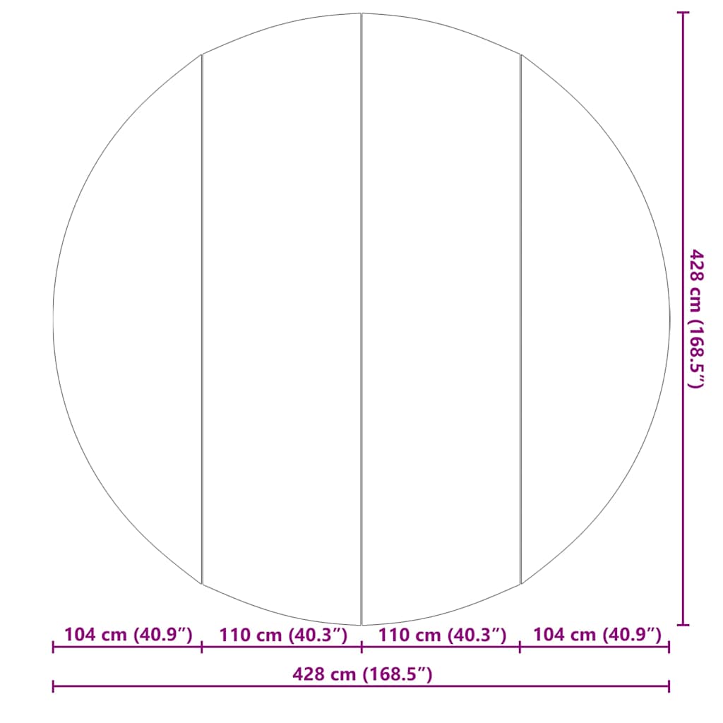 Telo Sotto Piscina Grigio Chiaro Ø428 cm Geotessile Poliestere 94219