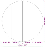 Telo Sotto Piscina Grigio Chiaro Ø458 cm Geotessile Poliestere 94220