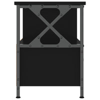 Mobile Porta TV Nero 90x33x45 cm in Legno Multistrato e Ferro 831793