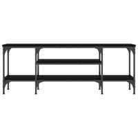 Mobile Porta TV Nero 121x35x45 cm in Legno Multistrato e Ferro 831803