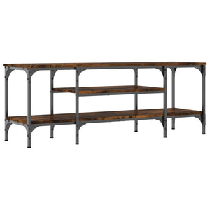 Mobile TV-Credenza per TV-Console TV Rovere Fumo 121x35x45 cm in Legno Multistrato e Ferro