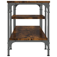 Mobile TV-Credenza per TV-Console TV Rovere Fumo 121x35x45 cm in Legno Multistrato e Ferro