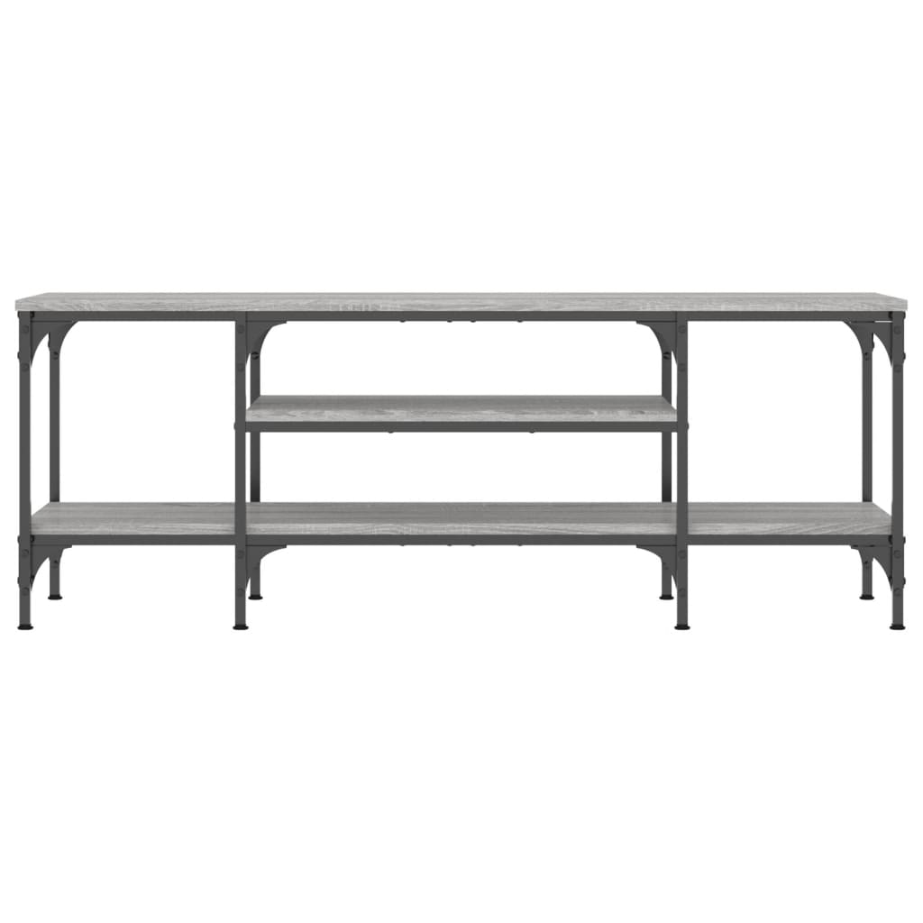 Mobile TV Grigio Sonoma 121x35x45 cm Legno Multistrato e Ferro 831806
