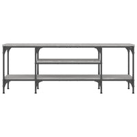 Mobile TV Grigio Sonoma 121x35x45 cm Legno Multistrato e Ferro 831806