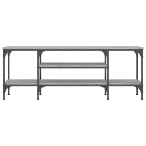 Mobile TV Grigio Sonoma 121x35x45 cm Legno Multistrato e Ferro 831806