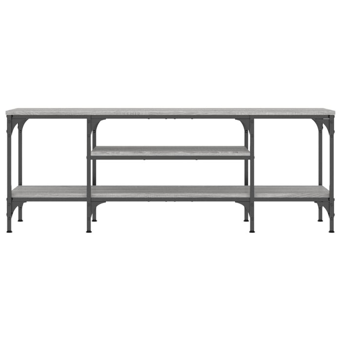 Mobile TV Grigio Sonoma 121x35x45 cm Legno Multistrato e Ferro 831806