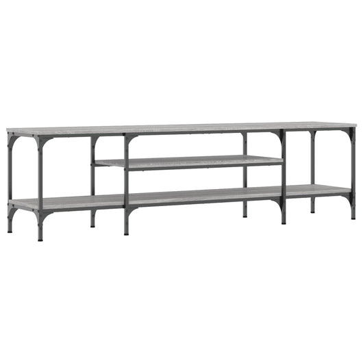 Mobile TV-Credenza TV-Console TV Grigio Sonoma 161x35x45 cm Legno Multistrato e Ferro