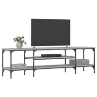 Mobile TV-Credenza TV-Console TV Grigio Sonoma 161x35x45 cm Legno Multistrato e Ferro
