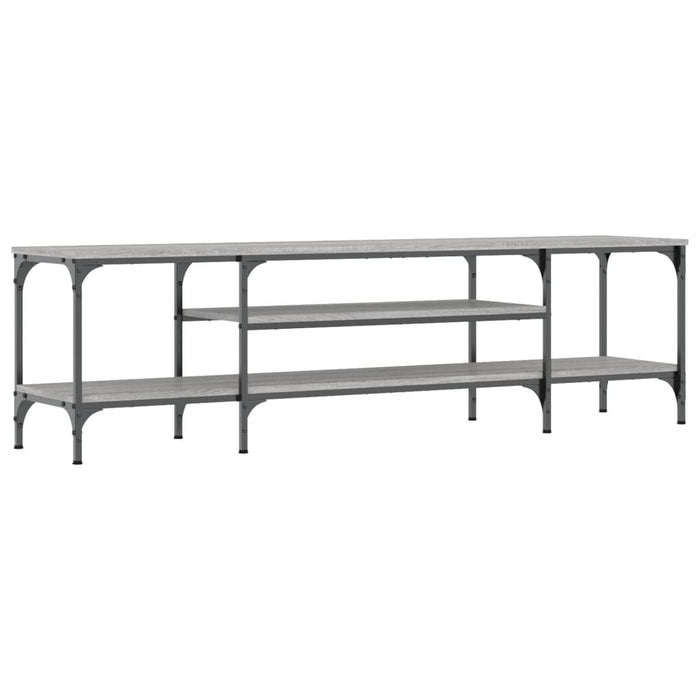 Mobile TV-Credenza TV-Console TV Grigio Sonoma 161x35x45 cm Legno Multistrato e Ferro