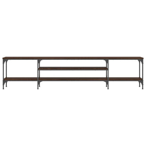 Mobile TV Rovere Marrone 201x35x45 cm Legno Multistrato e Ferro 831817