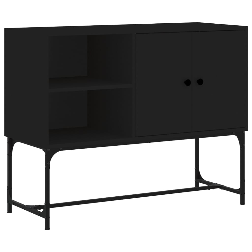 Credenza Nera 100x40x79,5 cm in Legno Multistrato 831818