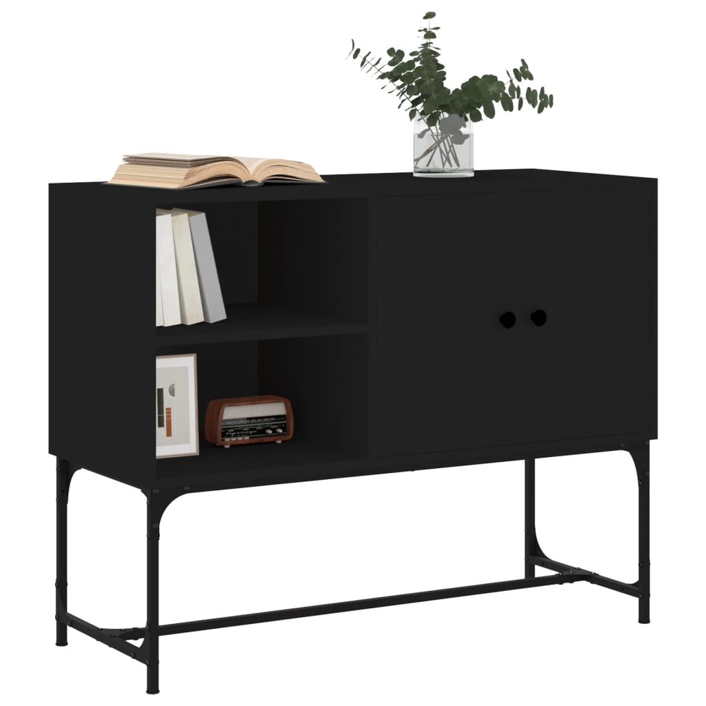 Credenza Nera 100x40x79,5 cm in Legno Multistrato 831818
