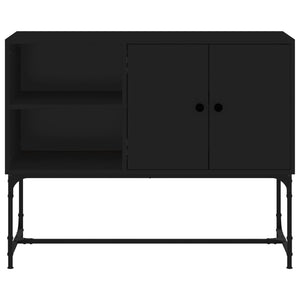 Credenza-Buffet-Armadio da cucina Nera 100x40x79,5 cm in Legno Multistrato