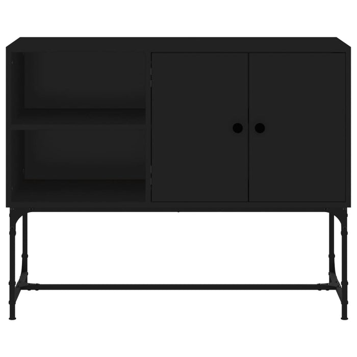 Credenza-Buffet-Armadio da cucina Nera 100x40x79,5 cm in Legno Multistrato