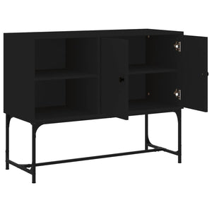 Credenza Nera 100x40x79,5 cm in Legno Multistrato 831818