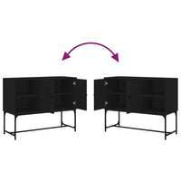 Credenza Nera 100x40x79,5 cm in Legno Multistrato 831818