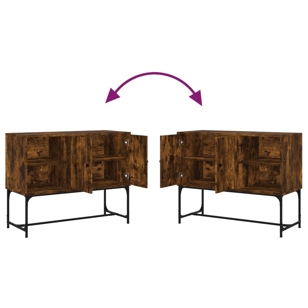 Credenza Rovere Fumo 100x40x79,5 cm in Legno Multistrato 831820