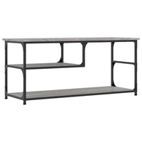 Mobile TV-Credenza TV-Console TV Grigio Sonoma 103x38x46,5cm Legno Multistrato Acciaio