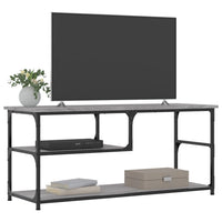 Mobile TV-Credenza TV-Console TV Grigio Sonoma 103x38x46,5cm Legno Multistrato Acciaio